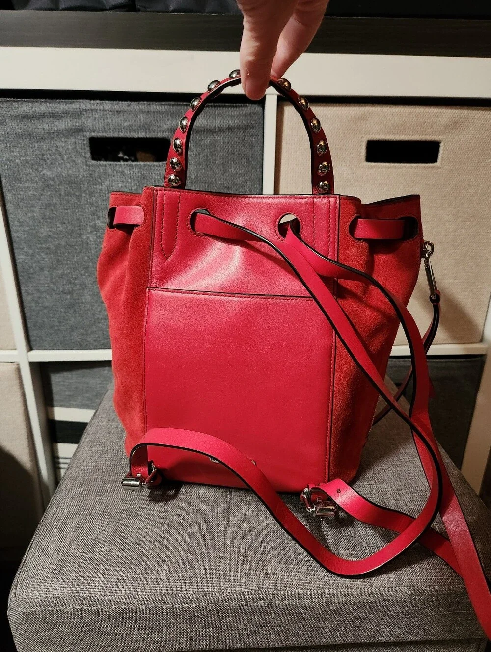 Rebecca Minkoff Studded Bucket Backpack